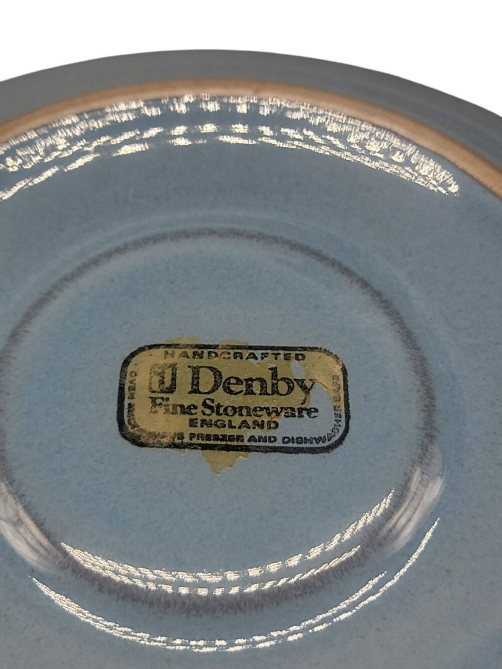 Denby Colonial Blue Teacup & Saucer Stoneware 1990s Discontinued Vintage England - Picture 14 of 15